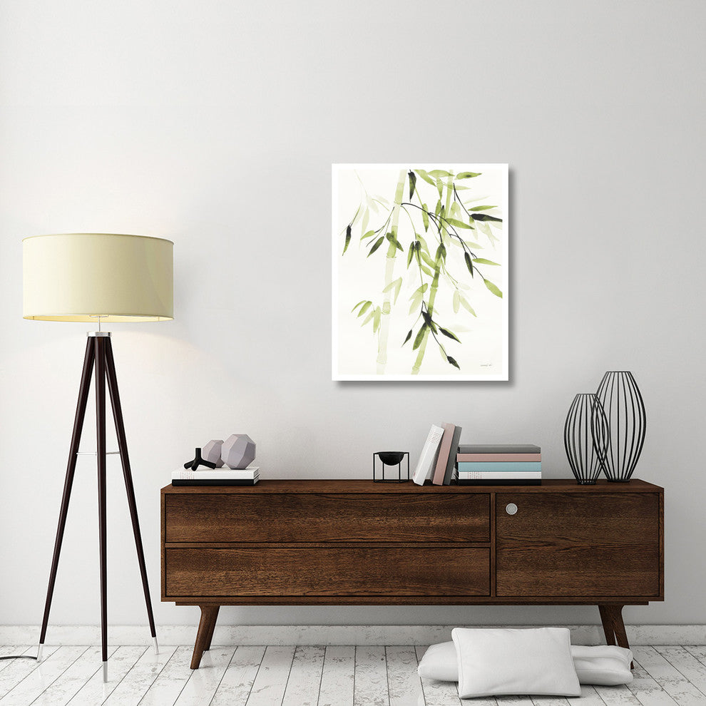 "Bamboo Leaves V Green" Digital Paper Print by Danhui Nai, 30"x37"