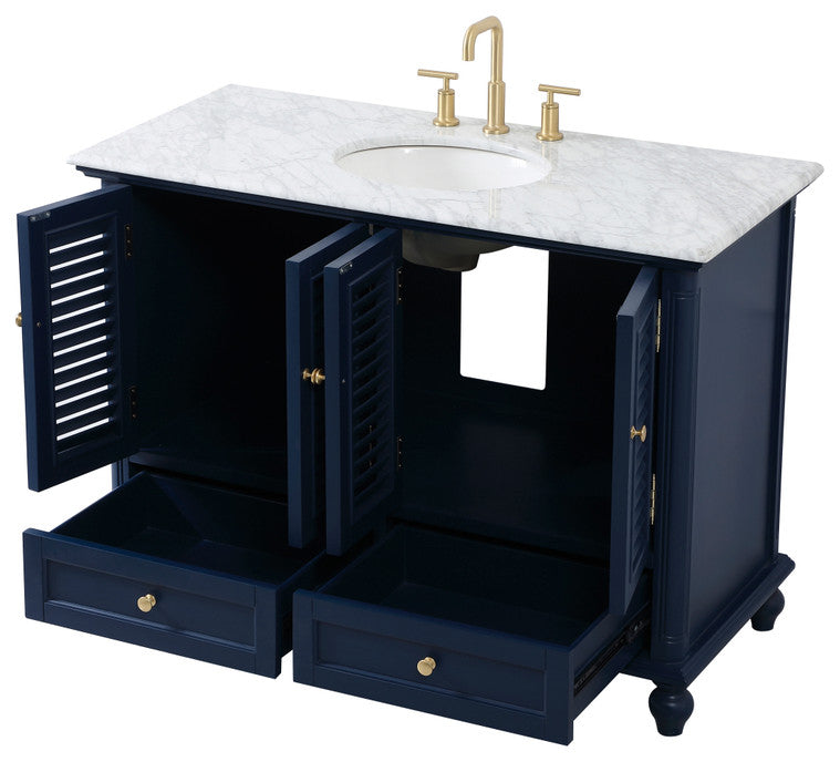 Home Living 48" Single Bathroom Vanity, Blue
