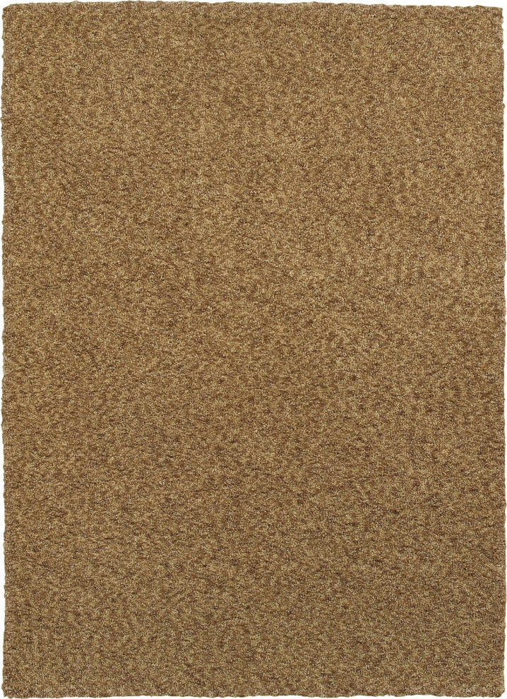 Oriental Weavers Heavenly Collection Gold Solid Indoor Area Rug 3'X5'