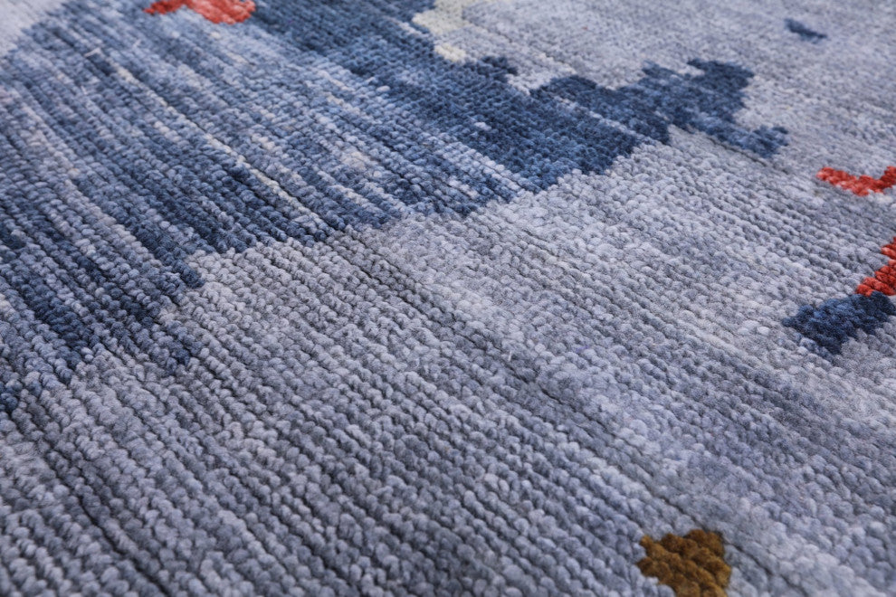 Modern Hand Knotted Wool Rug 8' 10" X 12' 1" Q8984
