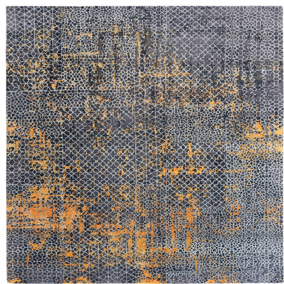 Ahgly Company Indoor Square Mid-Century Modern Area Rugs, 5' Square