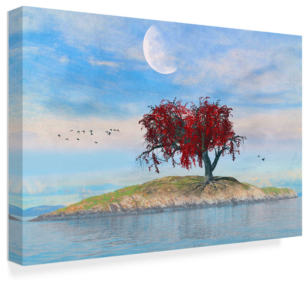 "Red Tree" by Ata Alishahi, Canvas Art, 22"x32"