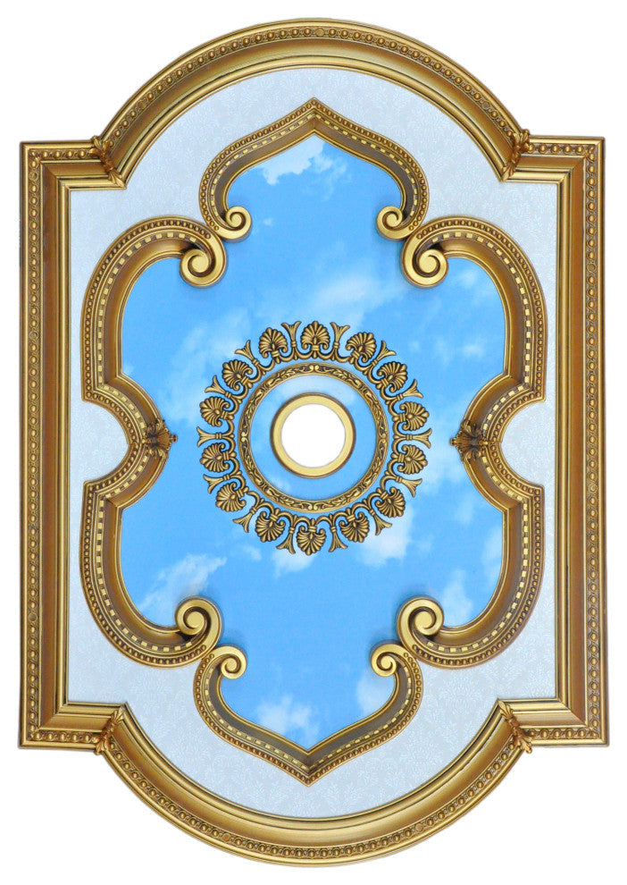 Artistry Lighting, Rectangular Gold Ceiling Medallion, ARC0913-CF-022