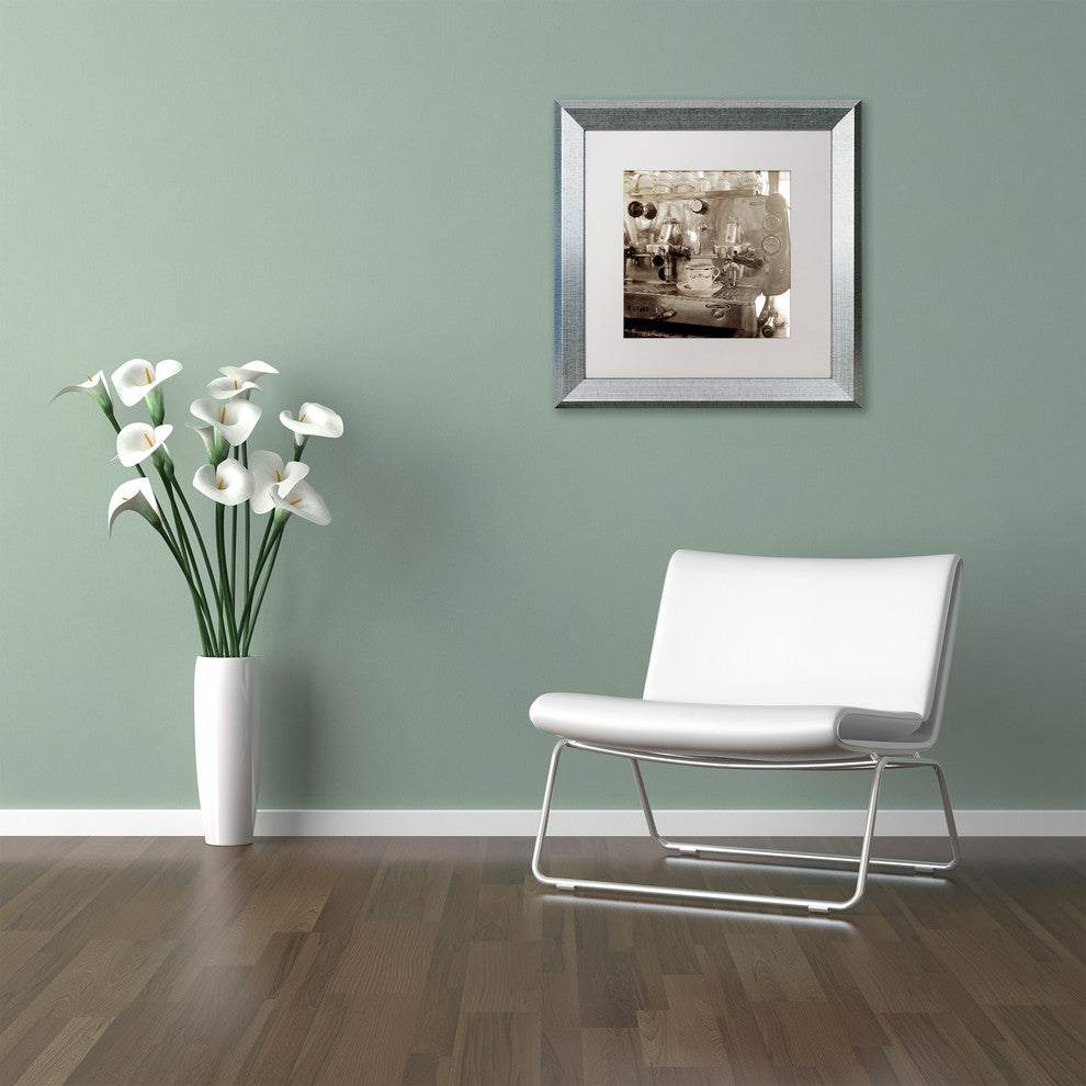 Alan Blaustein 'Tuscany Caffe I' Art, Silver Frame, White Mat, 16x16
