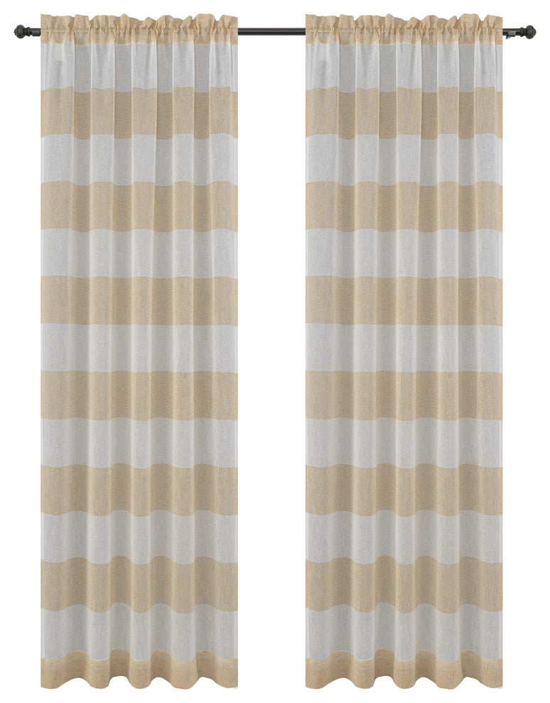 Nassau Drapery Curtain Panels, Yellow