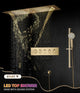 Rainfall Musical Shower System With Hand Shower, Style B-Phone Control Light