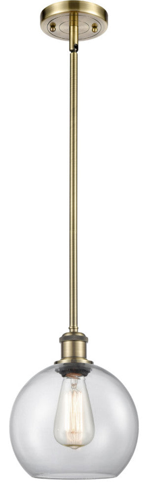 Innovations 516-1S-AB-G122-LED 1 Light 8" Mini Pendant, Antique Brass