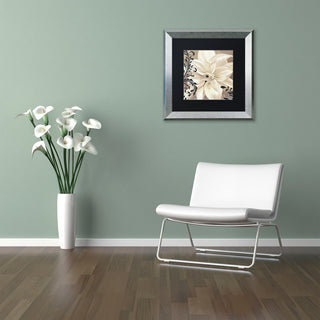 Color Bakery 'Winter White II' Art, Silver Frame, Black Matte, 16"x16"
