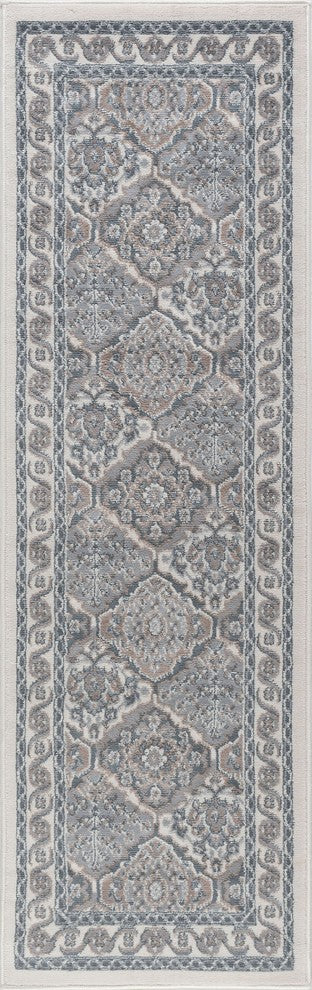Oxnard Traditional Oriental Area Rug, Cream, 2''x7'' Runner