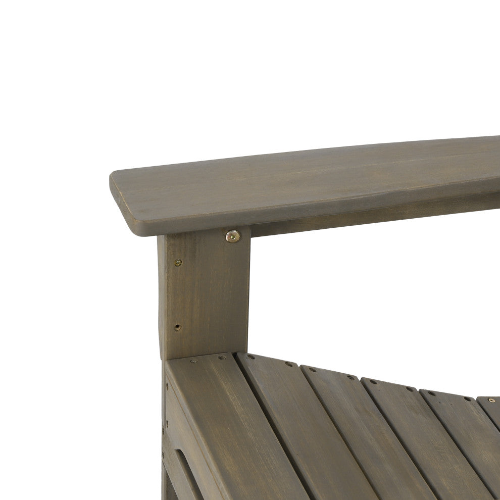 Gurekam Outdoor Foldable Adirondack Chairs, Set of 2, Gray