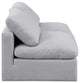 Indulge Upholstered Modular Sofa, Grey, 2-Piece: 2 Armless Chair, Down Stuffed Linen Textured Fabric