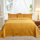 Tatami Quilted Faux Fur Bedspread Set, Apricot, King