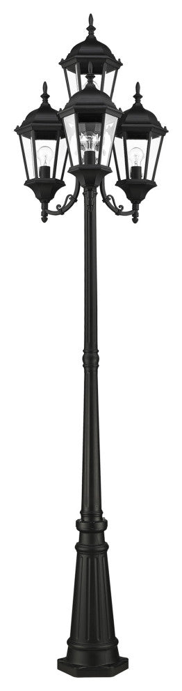 Textured Black Traditional, Historical, Outdoor Post Light