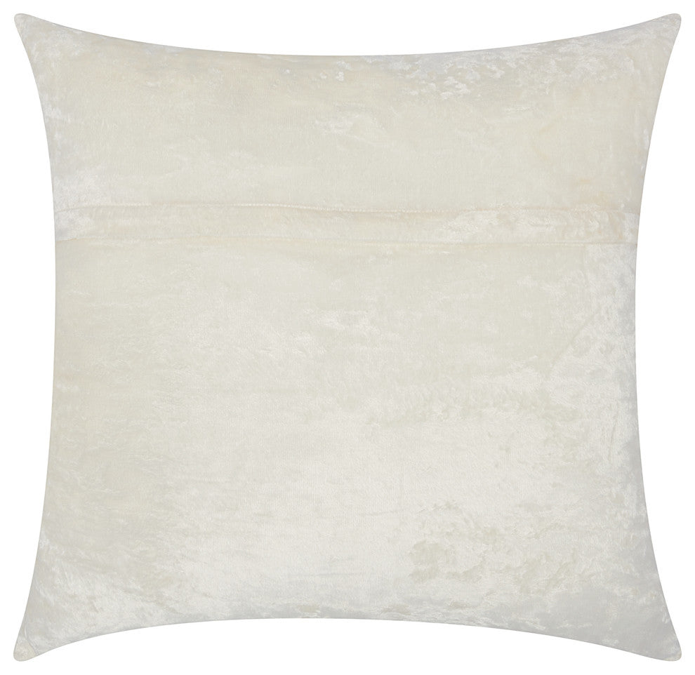 Mina Victory Luminescence Distressed Metallic Pillow, Silver