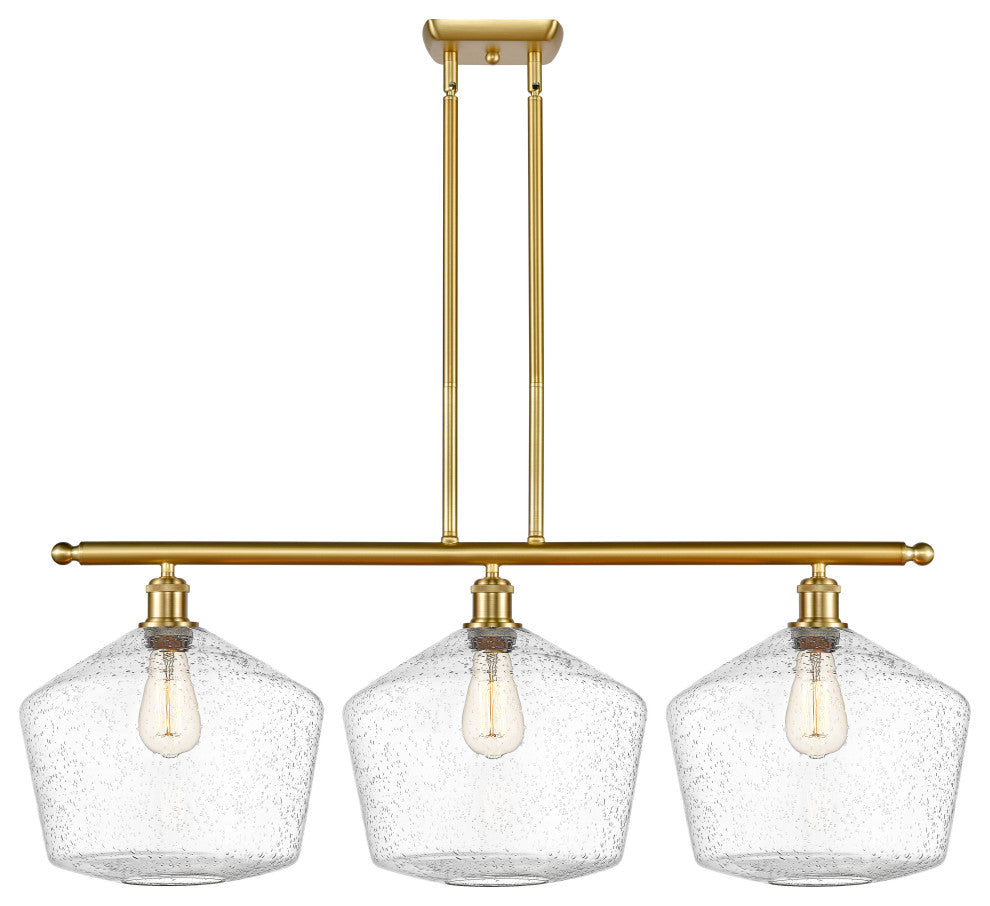 Innovations 516-3I-SG-G654-12 3-Light Island Light, Satin Gold
