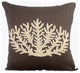 Pillow Covers 16" x 16" Cushion Cover Brown Cotton Sea Creatures - Coral Harvest