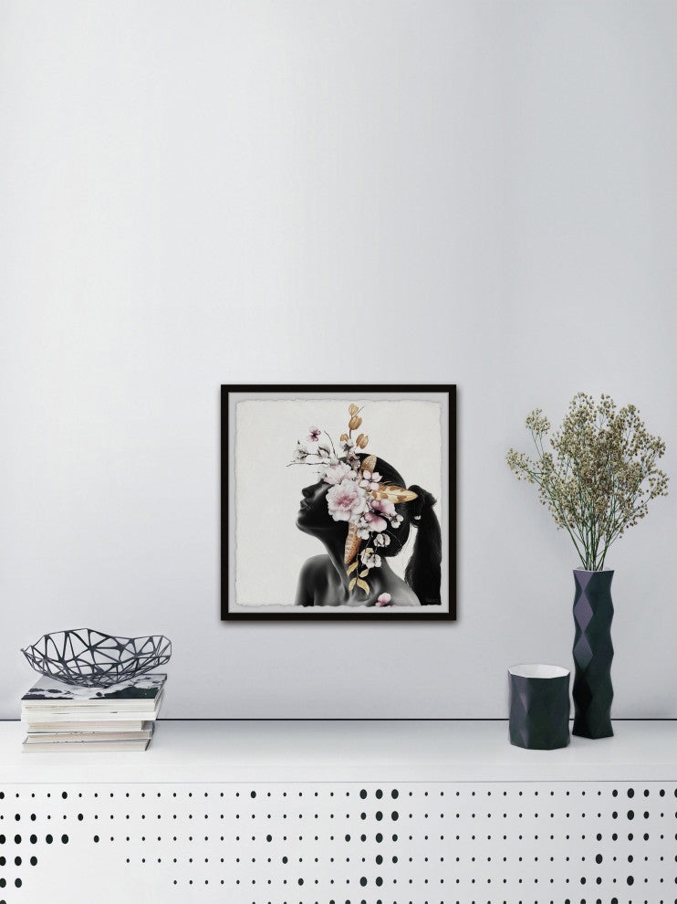"Blooming Drama" Framed Painting Print, 24"x24"
