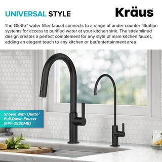 KRAUS Oletto 1-Handle Drinking Water Filter Faucet, Matte Black