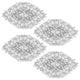 Tea Rose 14x24 Doily, Set of 4, White
