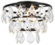 Elegant Lighting Ella 3-Light Flush Mount Black