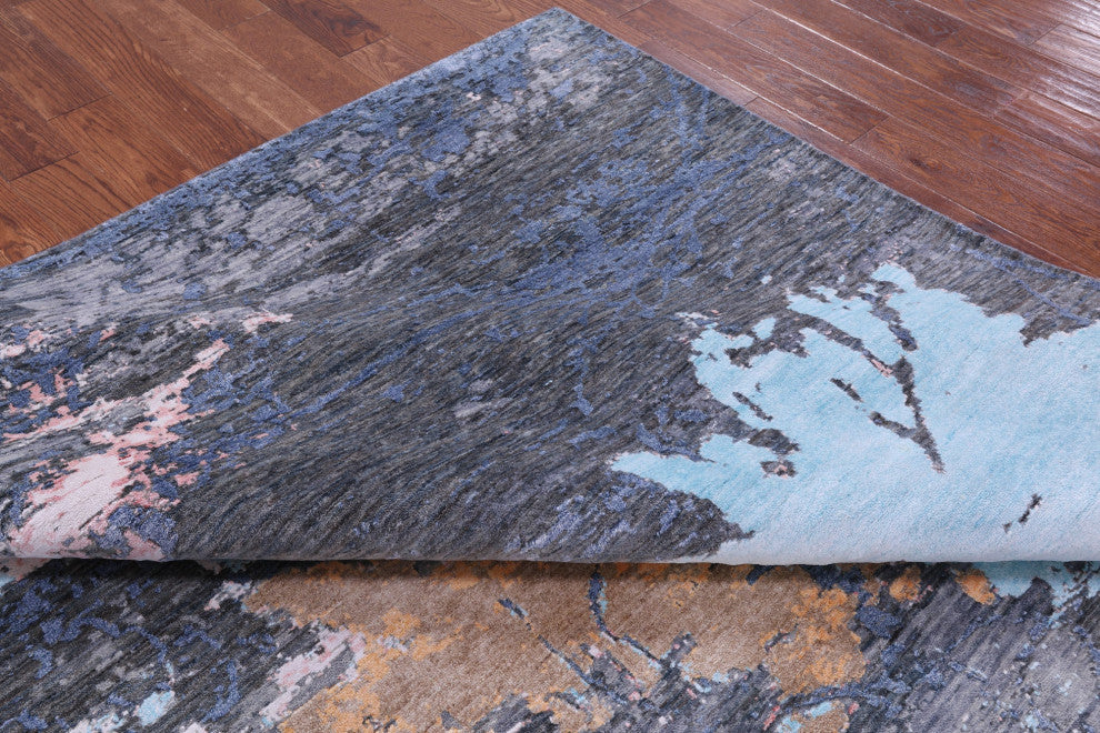 Wool & Silk Abstract Handmade Rug 8' 0" X 10' 3" - Q15552