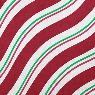 Candy Stripes Accent Pillow, Haute Red, 18"x18"