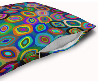 Modern Leaf Pile Accent Pillow With Removable Insert, Unreal Teal, 24"x24"