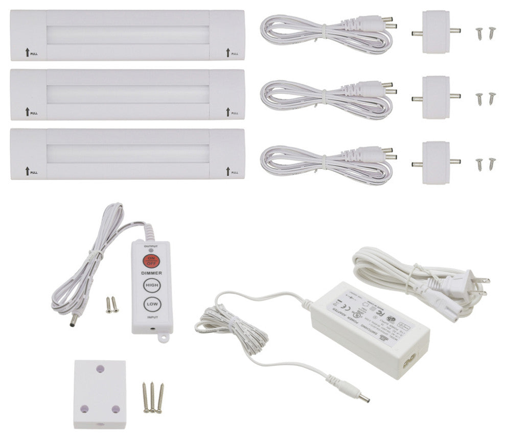 Lightkiwi Lilium 6" Cool White LED Under Cabinet Lighting Premium Kit