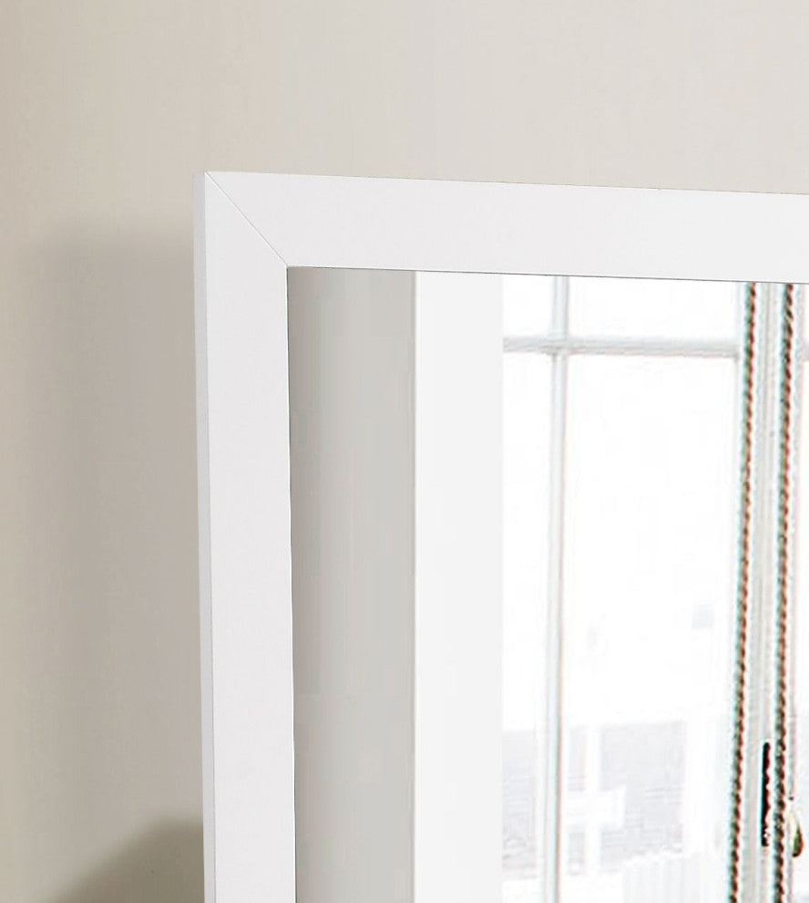 Somerset Mirror, Cherry, White