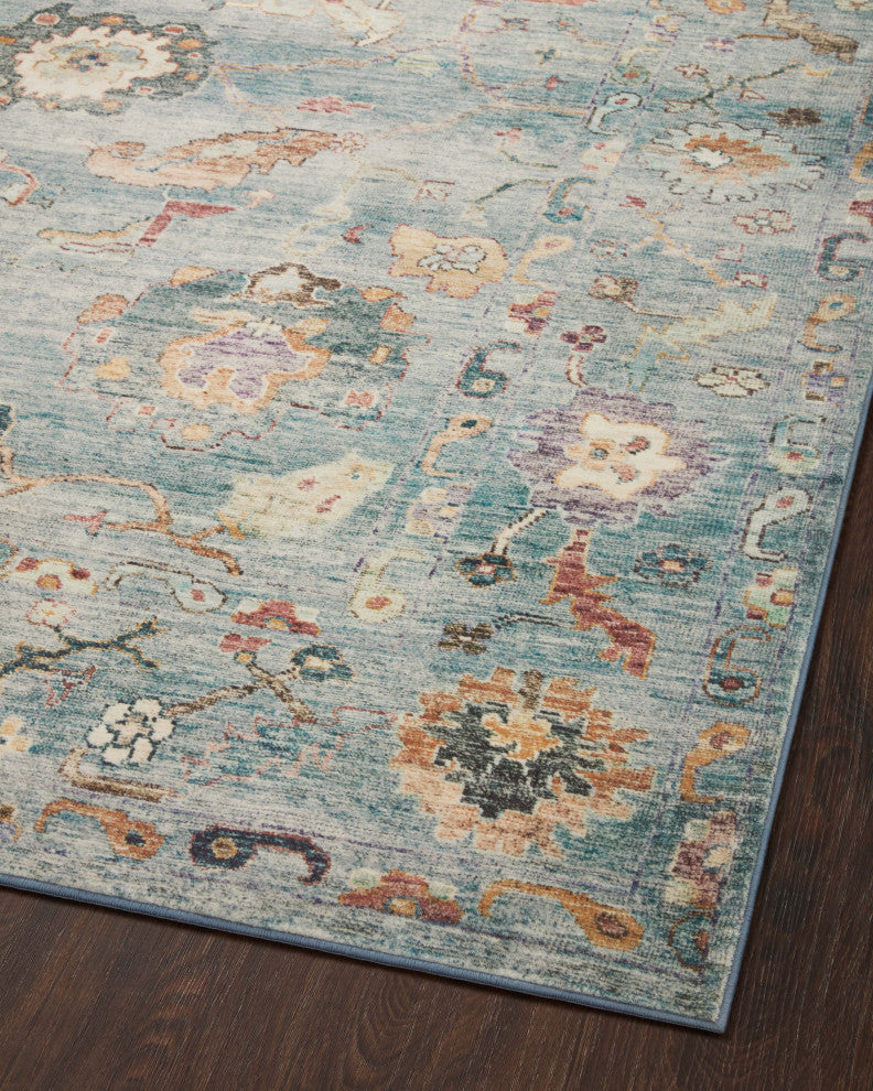 Loloi II Margot Denim / Multi 18" x 18" Sample Rug
