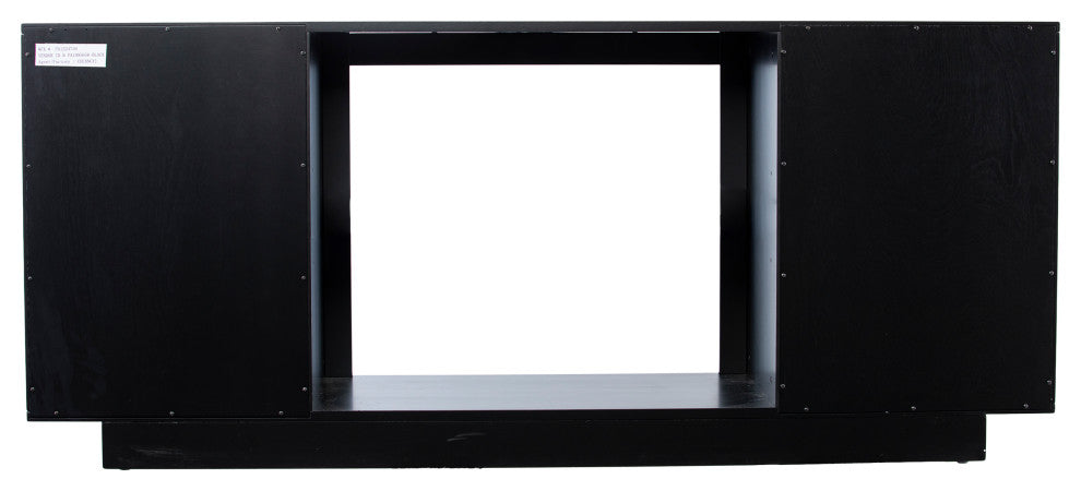 Vivian Color Changing Fireplace With Media Storage, Black