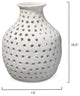 Small Porous Vase, Matte White Ceramic