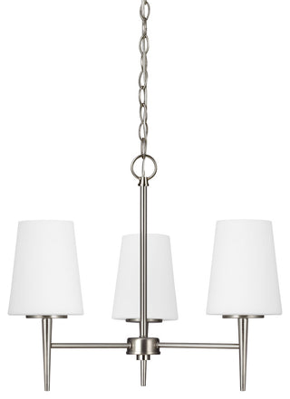 Generation Lighting Lighting 3-Light Chandelier, Brushed Nickel