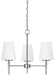 Generation Lighting Lighting 3-Light Chandelier, Brushed Nickel