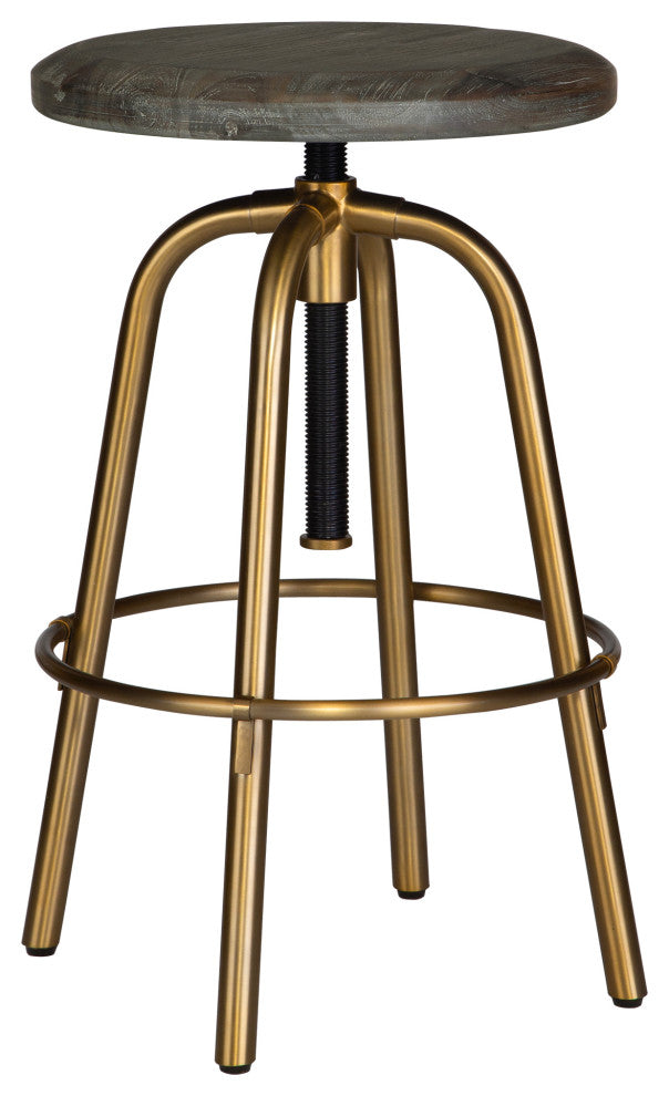 Uttermost Revolve Brass Counter Stool