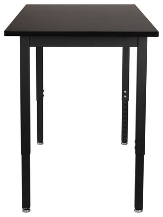 NPS Steel Height Adjustable Science Lab Table, 24 X 54, Phenolic Top