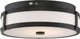 Nuvo LED Emergency Lighting EMR Flush Ceiling Fixture, Aged Bronze