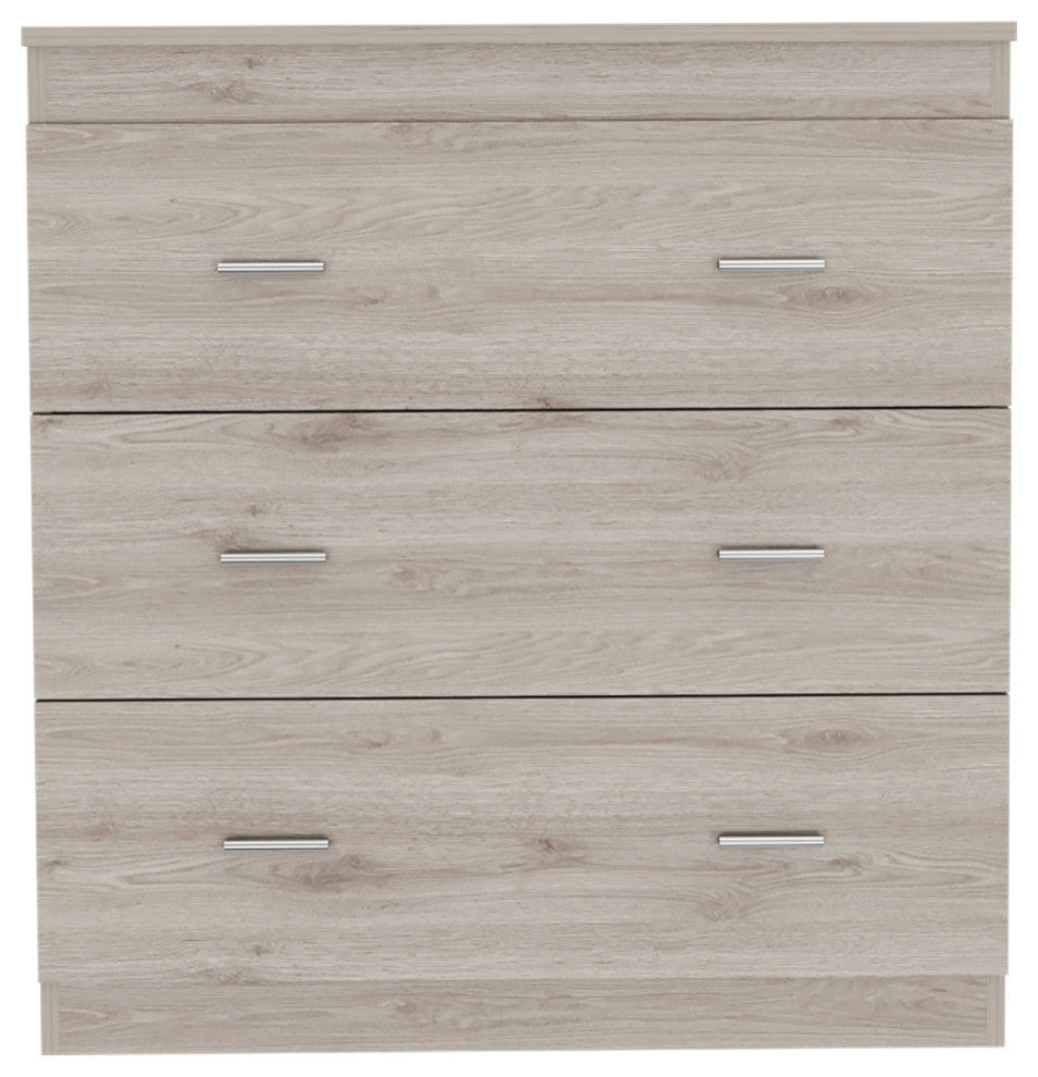 Dove Three Drawers, Light Grey-White