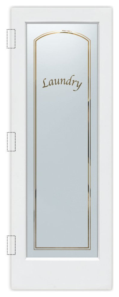 Laundry Door - Classic Arched - Primed - 30" x 96" - Book/Slab Door