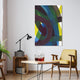 "Pigment Play II" Frameless Free Floating Tempered Glass Panel Graphic Wall Art