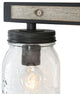 LNC Farmhouse 2-Light Bathroom Vanity Light With Mason Jar Glass