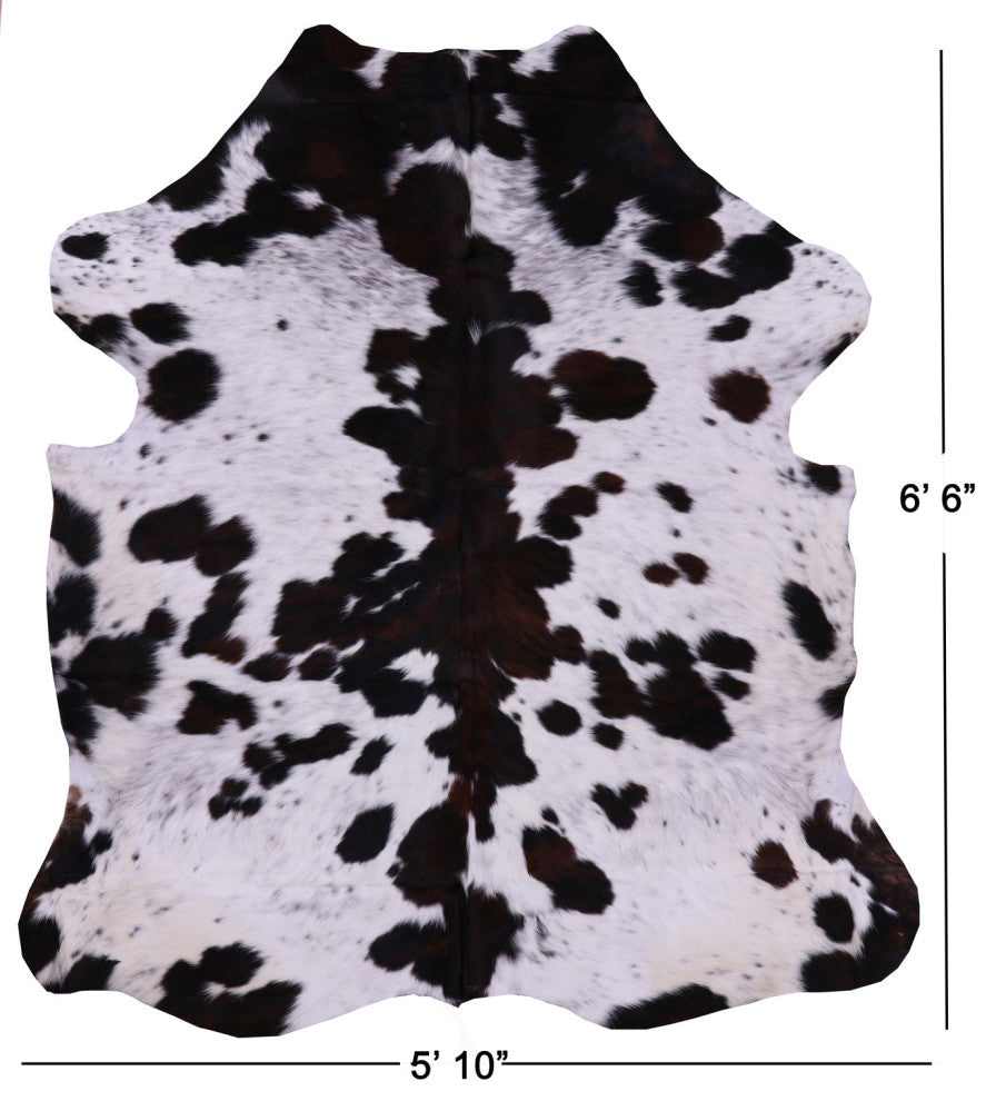 Organic Natural Hair-On Cowhide Area Rug 6' 6" X 5' 10" C1663