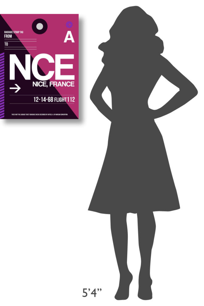 "NCE Nice Luggage Tag 1" Fine Art Print