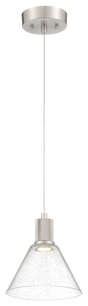 Access Port Nine 1-Light Martini LED Pendant Brushed Steel