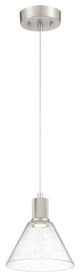 Access Port Nine 1-Light Martini LED Pendant Brushed Steel