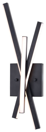 Barcelo 1 Light Integrated LED Matte Black Wall Sconce White Acrylic Diffusor