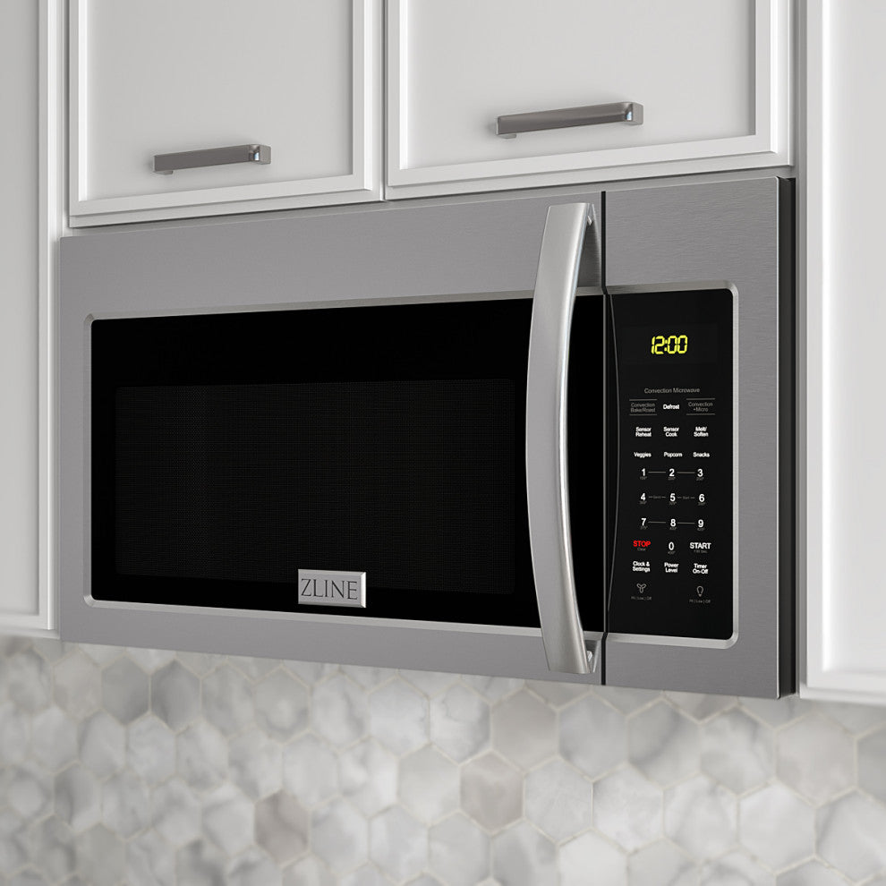 ZLINE Over the Range Convection Microwave in Stainless Steel with Modern Handle
