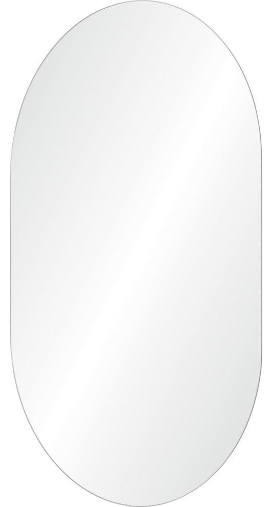 Salta Oval Frameless All Glass Wall Mirror