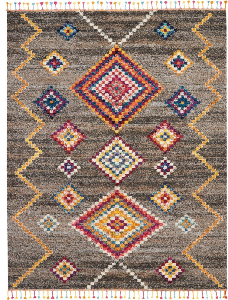 Nourison Moroccan Casbah Gray Area Rug, 7'10"x10'6"