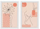 Bare and Sun-Kissed Diptych, 2-Piece Set, 30x45 Panels